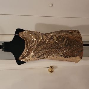 Gold Sequin Dress